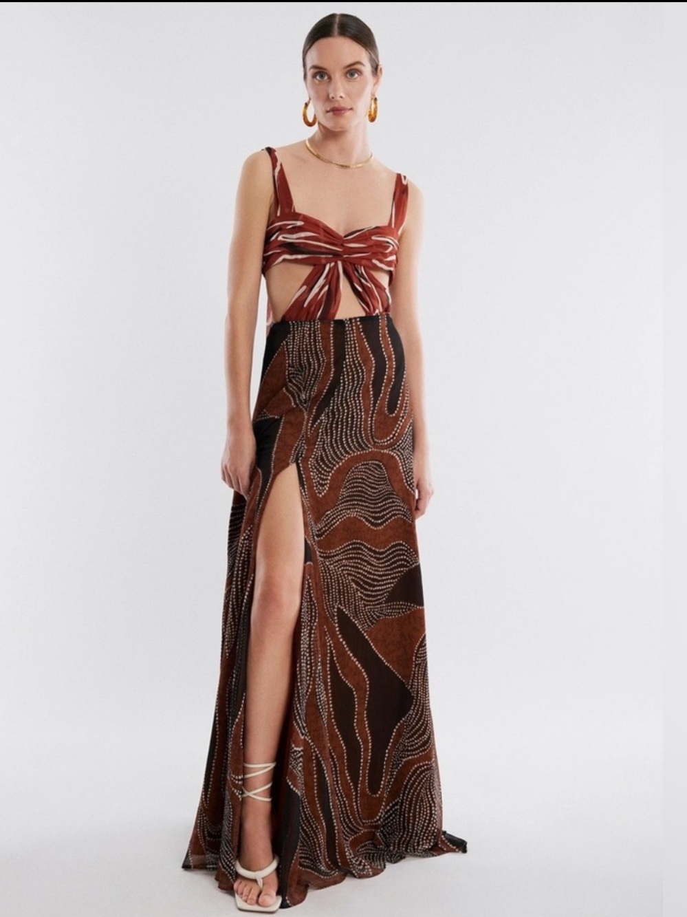 BCBGMAXAZRIA Reeta Cutout Bodice Gown - Picture 1 of 4